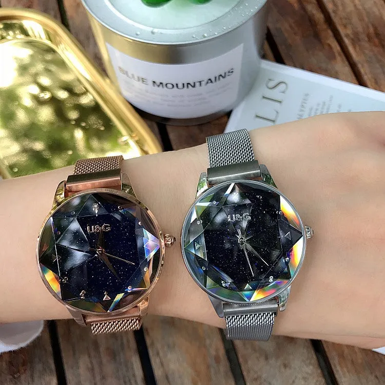 Starry Sky Dial Magnetic Strap Women's Watch