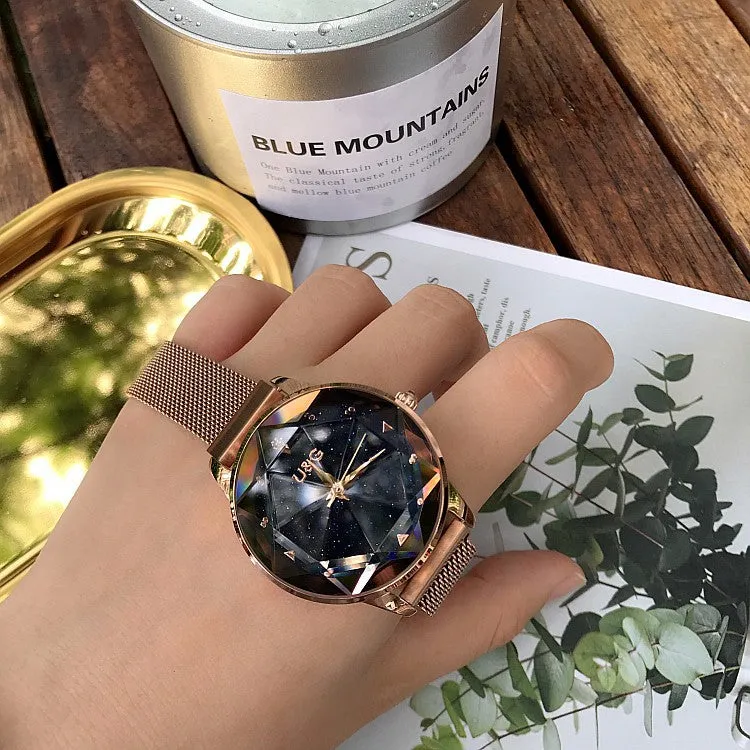 Starry Sky Dial Magnetic Strap Women's Watch