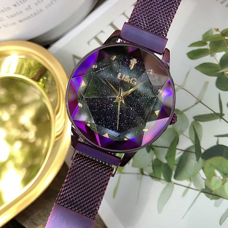 Starry Sky Dial Magnetic Strap Women's Watch