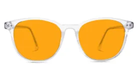 SunDown Billie Blue Blocking Glasses - Crystal - Prescription