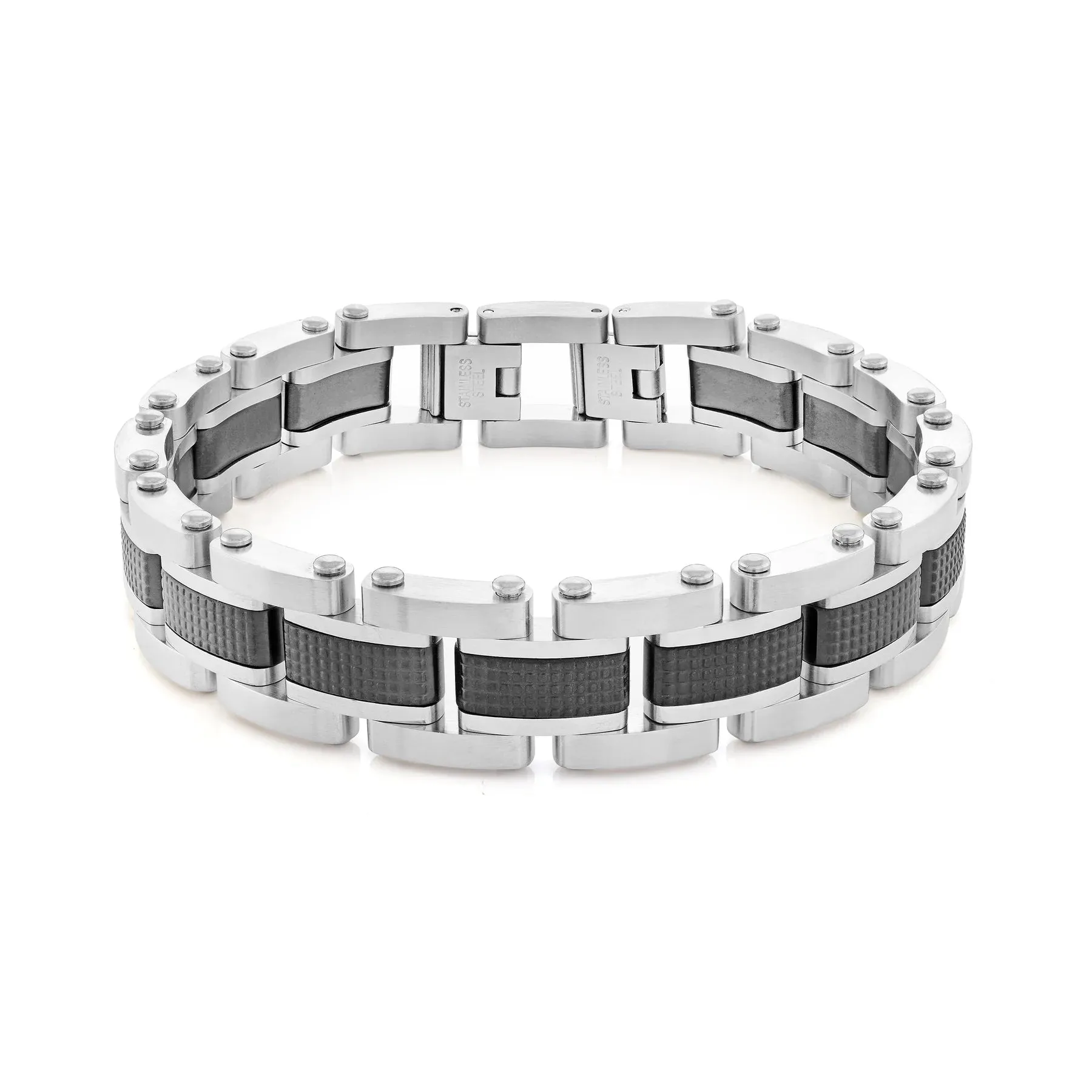 Textured Stainless Steel Bracelet | Italgem Steel