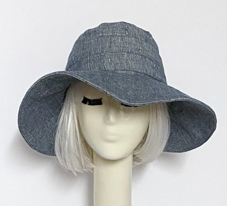 Vintage Denim Upcycled Sun Hat
