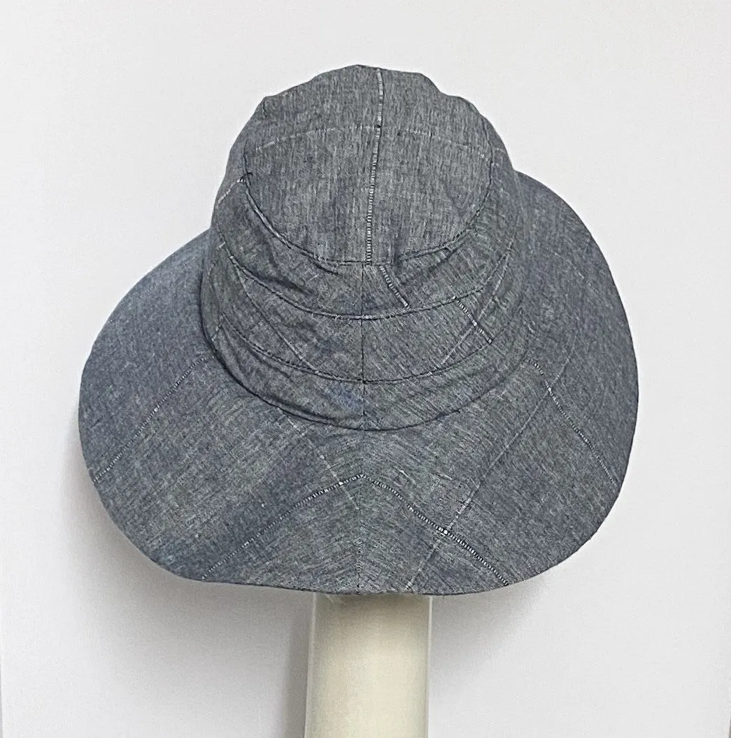 Vintage Denim Upcycled Sun Hat