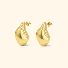 Water Droplet Stud Earrings Size L