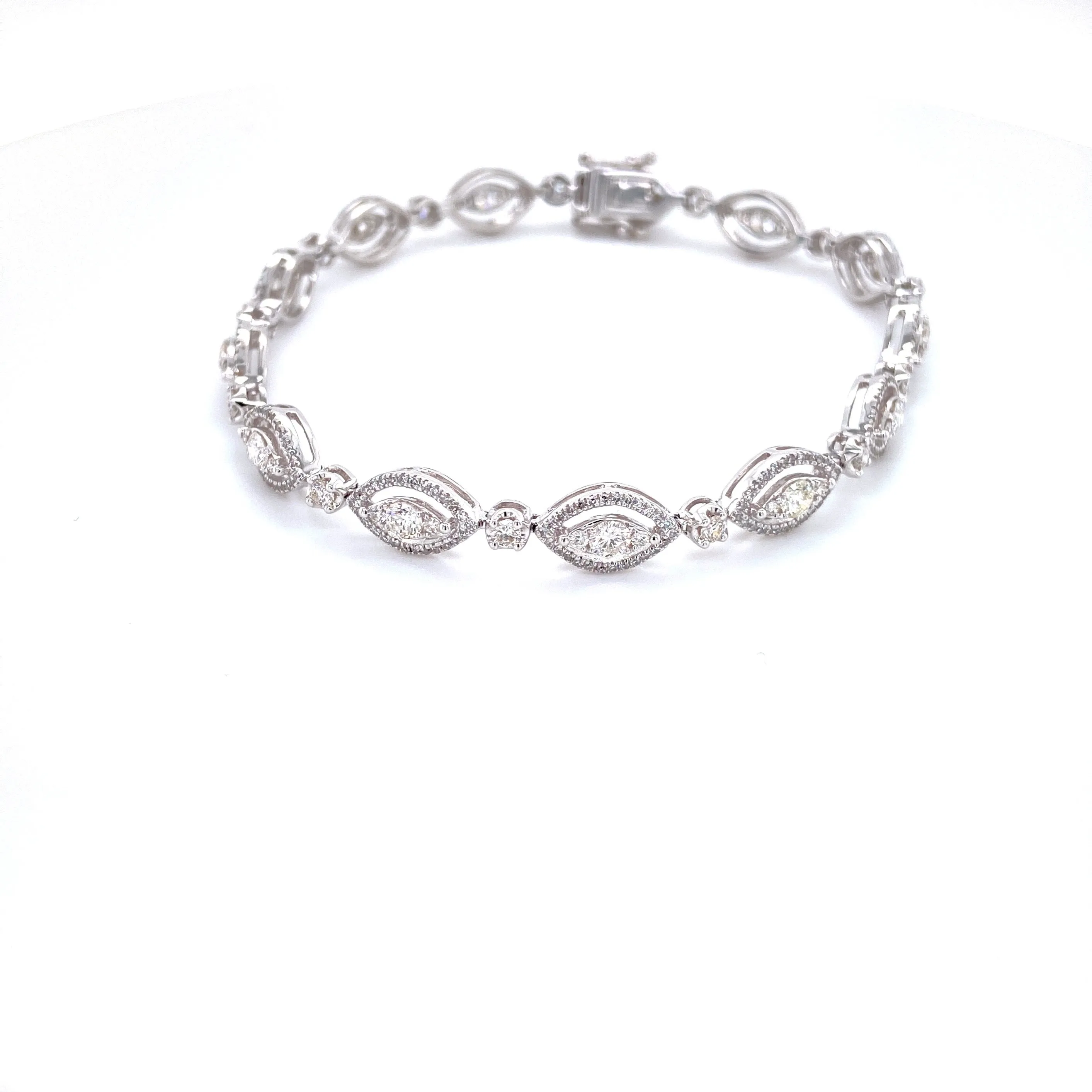 White Gold Marquis Diamond Bracelet