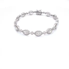 White Gold Marquis Diamond Bracelet