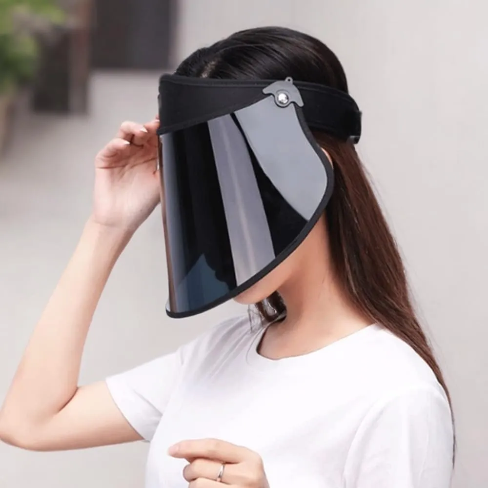 WITHMOONS Sun Visor Face Shield UV Protection Simple Hat Full Face Shield Sunblock