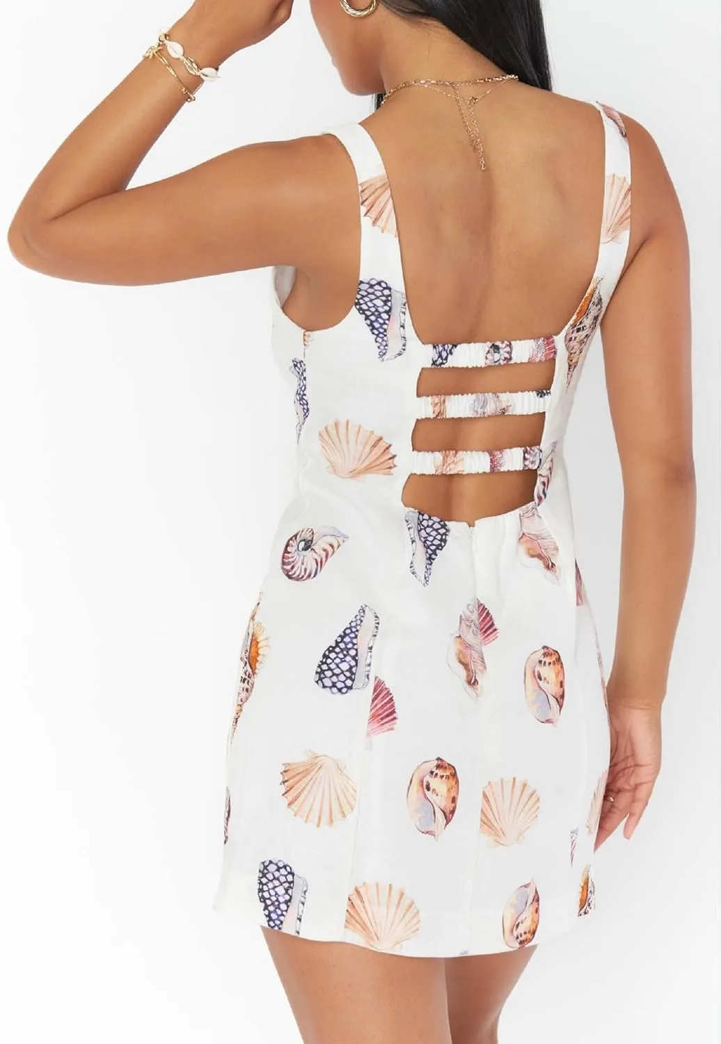 Women Boho Graffiti Mini Cami Dress Cute Graphic Spaghetti Strap Flowy Short Dress Summer Holiday Beach Sundress