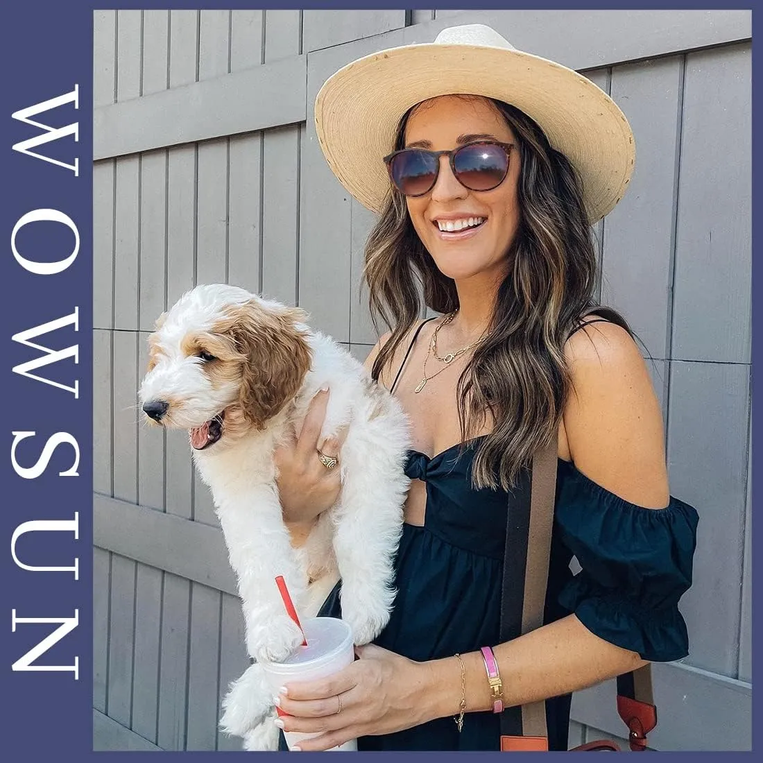 WOWSUN Retro sunglasses womens 2024 trendy round classic glasses