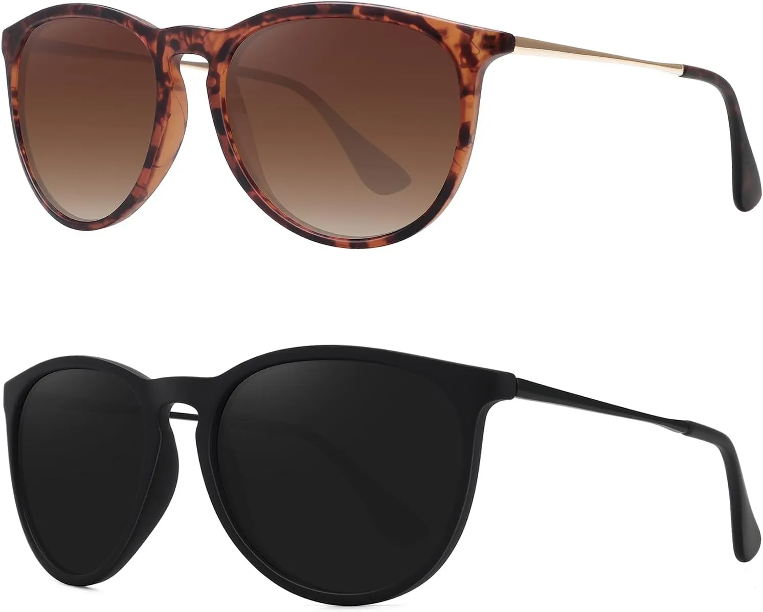 WOWSUN Retro sunglasses womens 2024 trendy round classic glasses