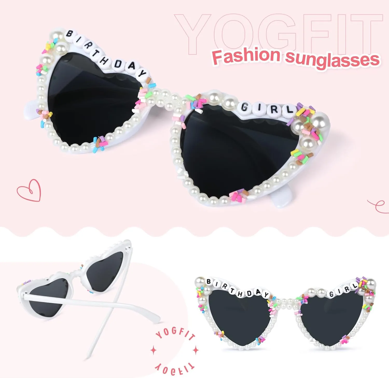 YOGFIT Birthday Glasses for Women, Birthday Party Gifts Accessories 'Birthday Queen' Birthday Sunglasses for Happy Birthday