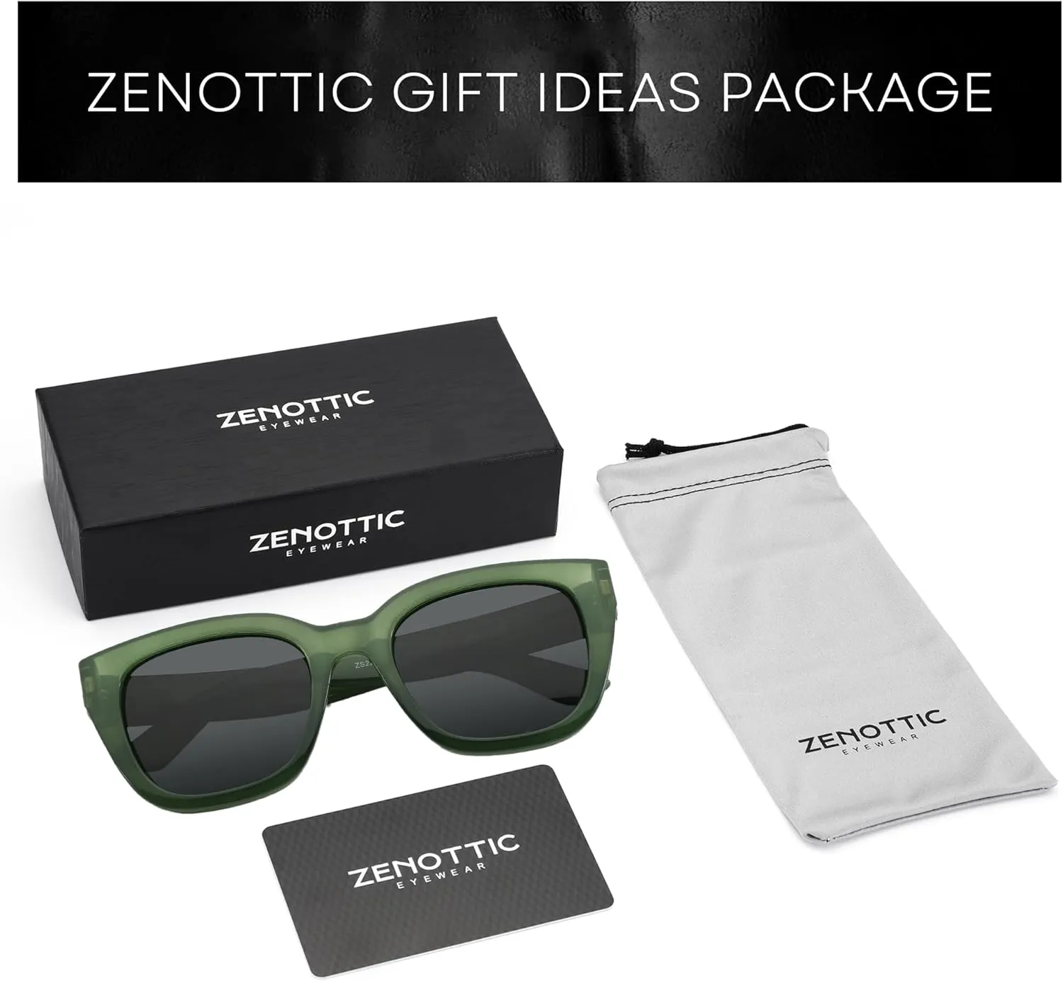 ZENOTTIC Retro Square Polarized Sunglasses for Women Vintage Sun Glasses UV400 Protection Trendy Shades Fashion Style